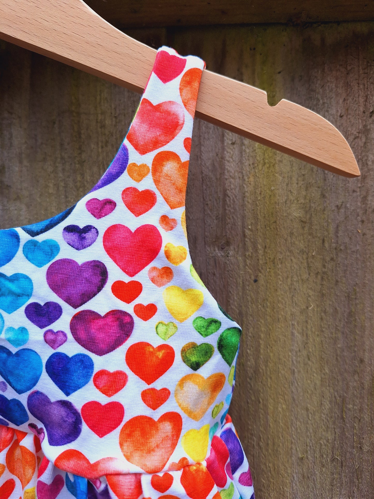 Rainbow Heart Bubble Romper