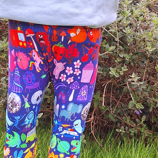 bright colourful children's leggings