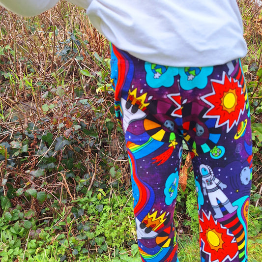 Space Adventure cuffed leggings