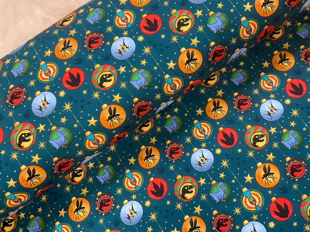 Christmas Dinosaur cuffed leggings