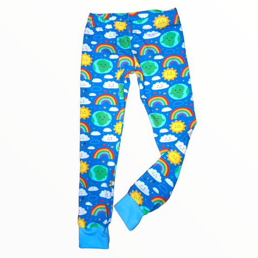 Little Planet Cuffed Leggings - Wifflepigs Colourful Clothing
