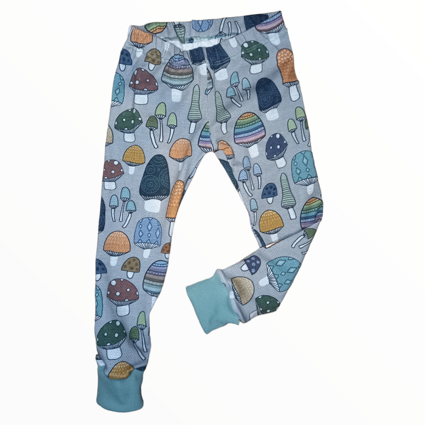 Burlap Toadstools Cuffed Leggings - Wifflepigs Colourful Clothing