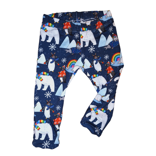 Polar Pals Hemmed Leggings - Wifflepigs Colourful Clothing