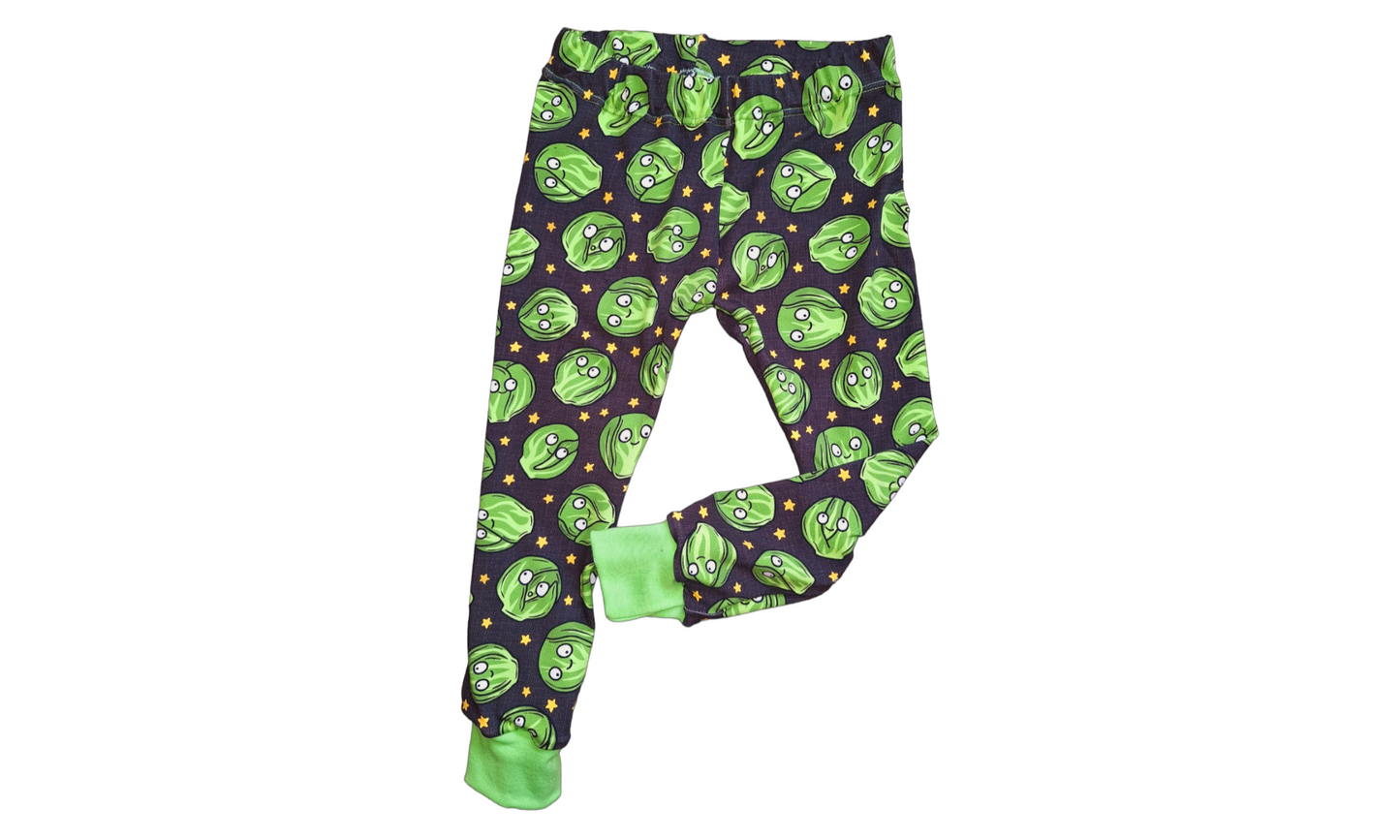 Christmas Sprout cuffed leggings