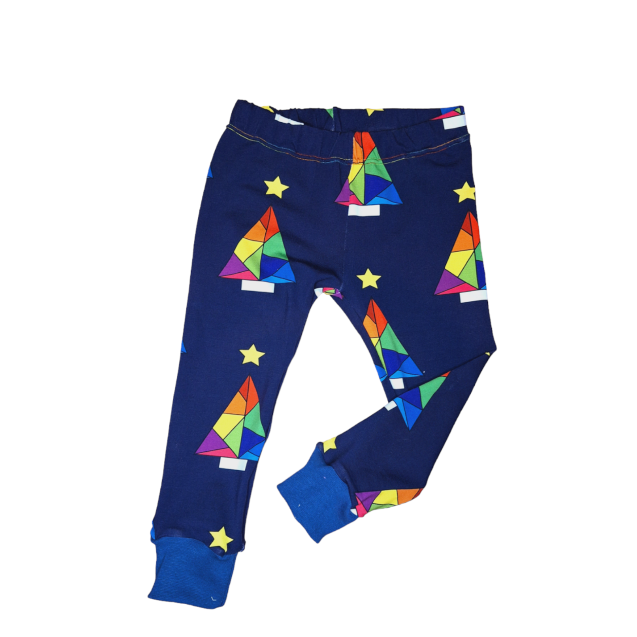 Mosaic Trees Cuffed Leggings - Wifflepigs Colourful Clothing