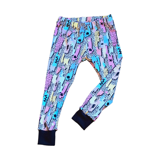 Pastel Dash Cuffed Leggings - Wifflepigs Colourful Clothing