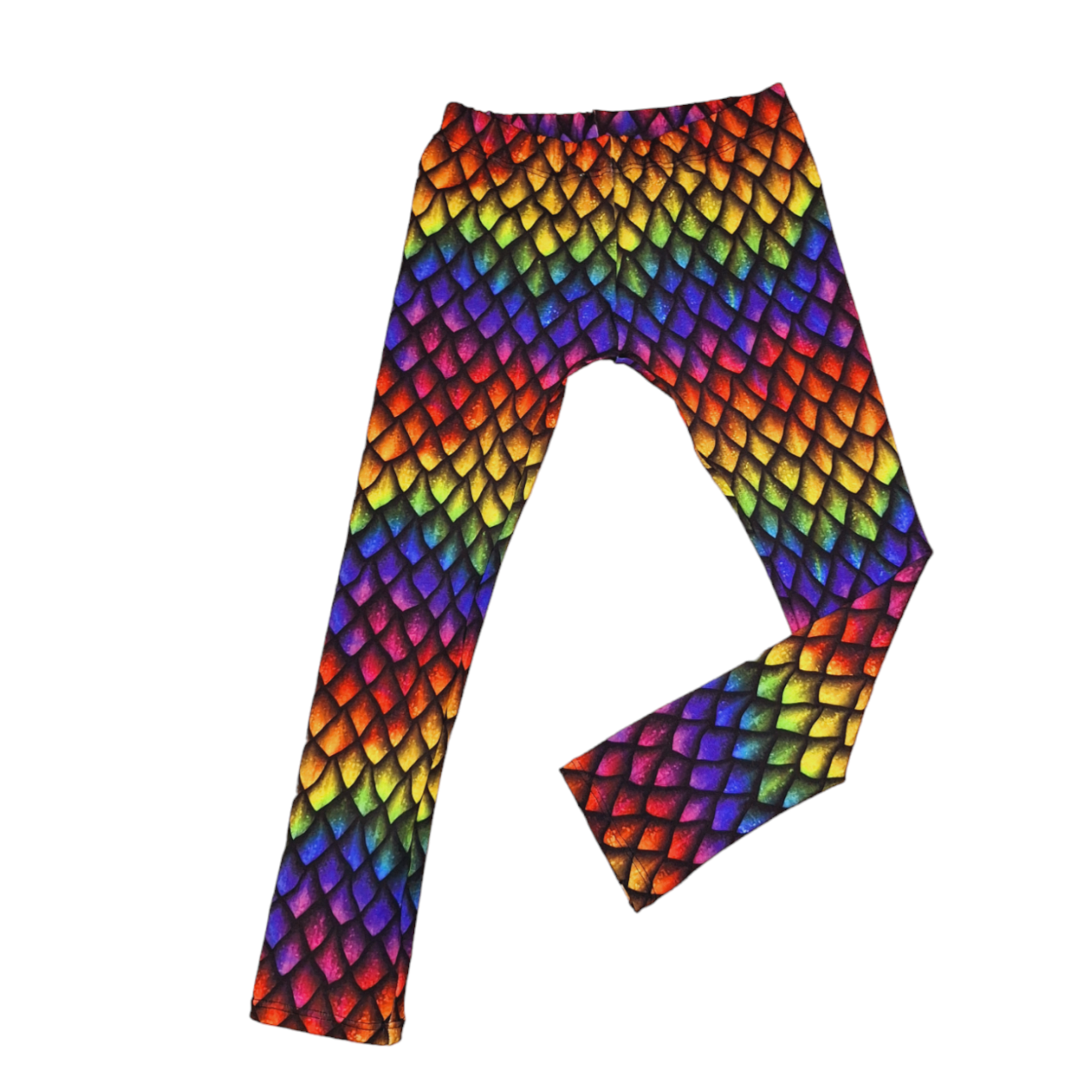 Dragon Scale Hemmed Leggings - Wifflepigs Colourful Clothing