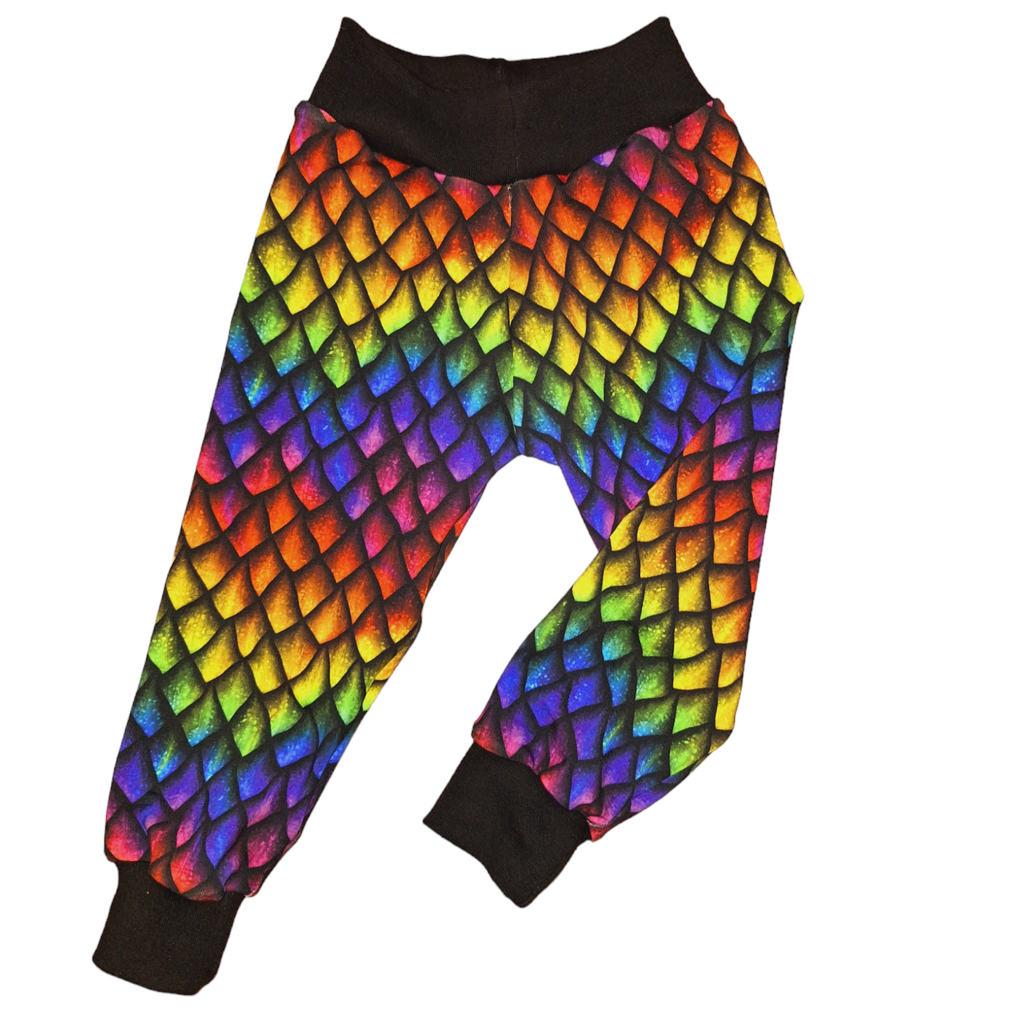 Dragon scale relaxed fit childrens trousers - Wifflepigs Colourful Clothing
