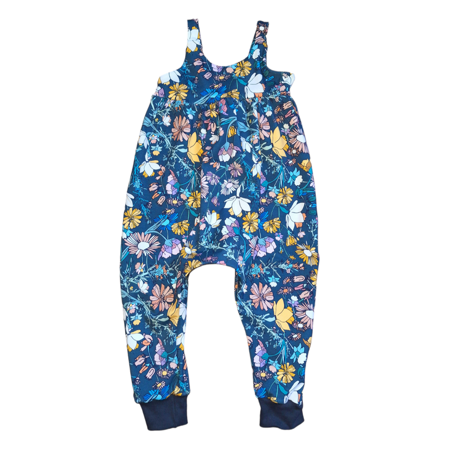 Navy Floral Bubble Romper