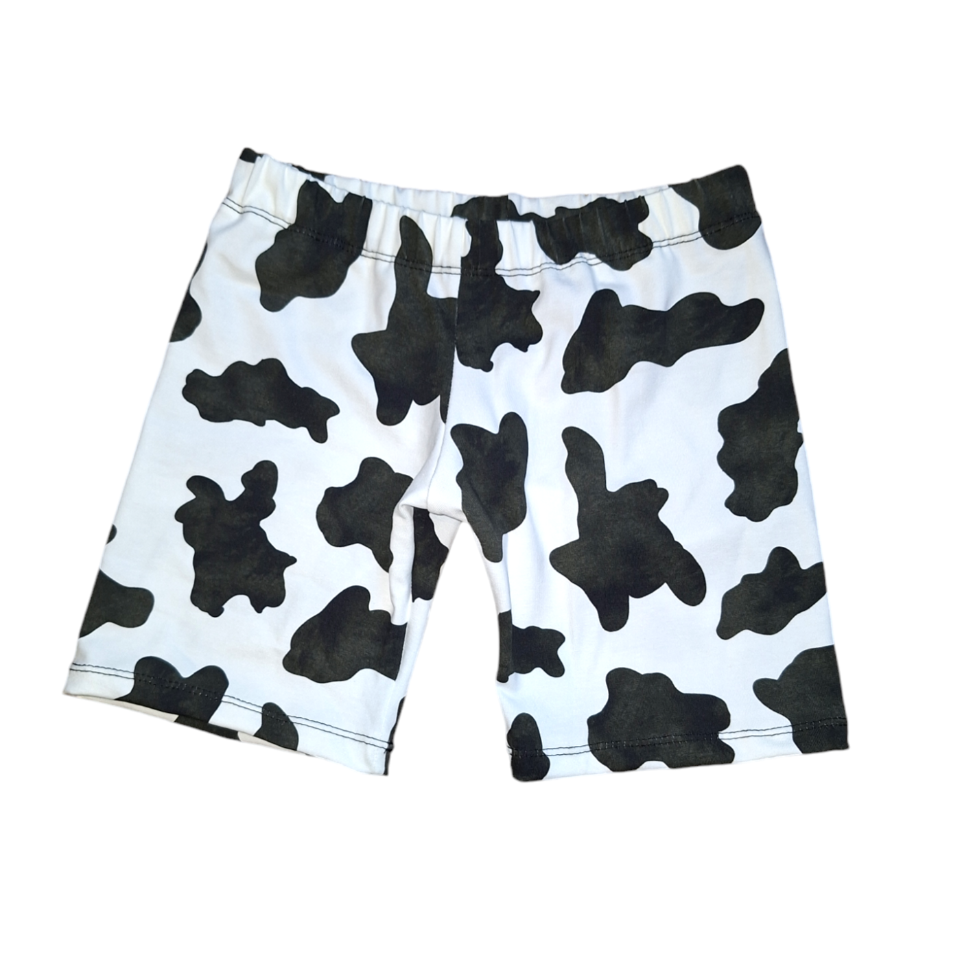 Black and white print unisex children's shorts
