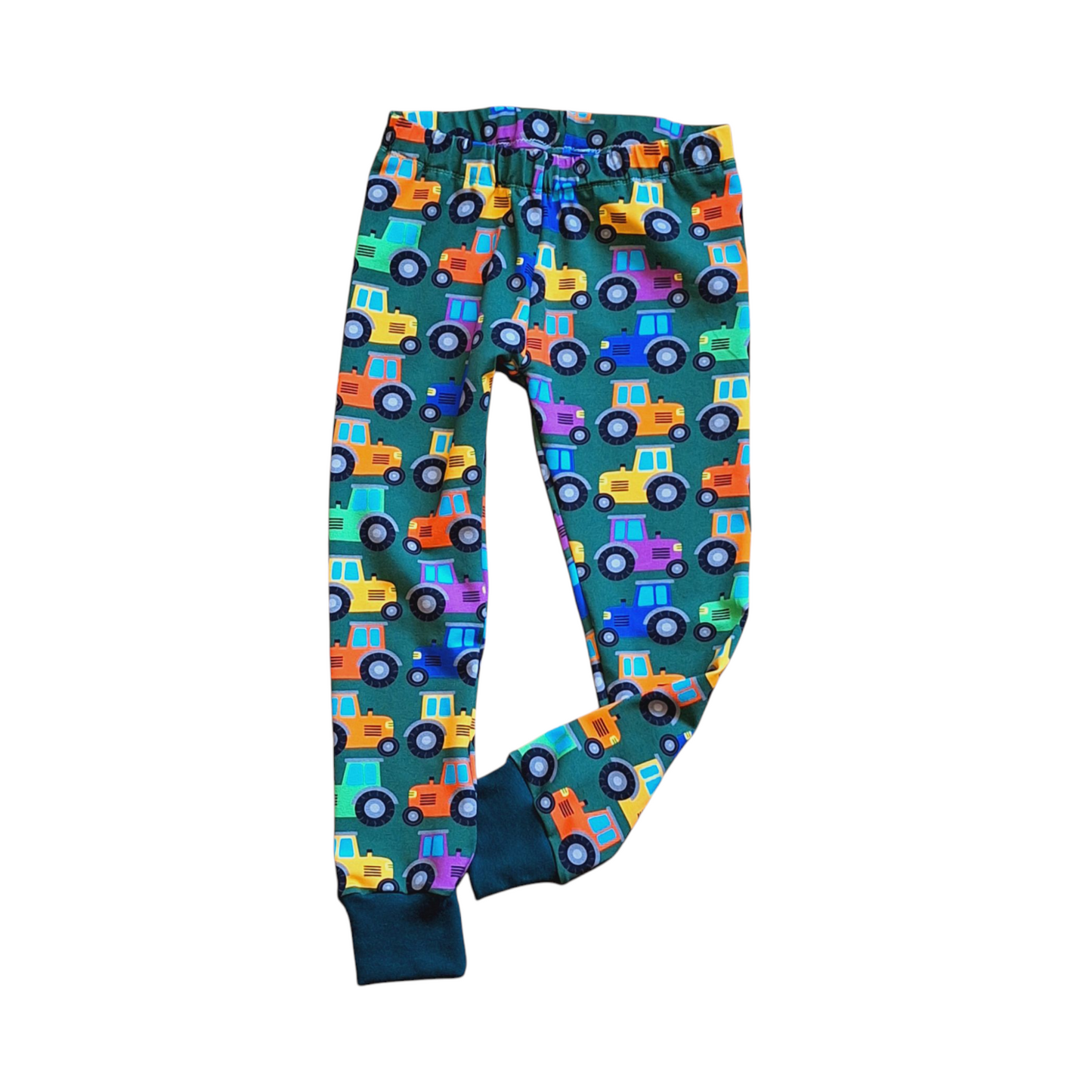Rainbow Tractor Cuffed Leggings