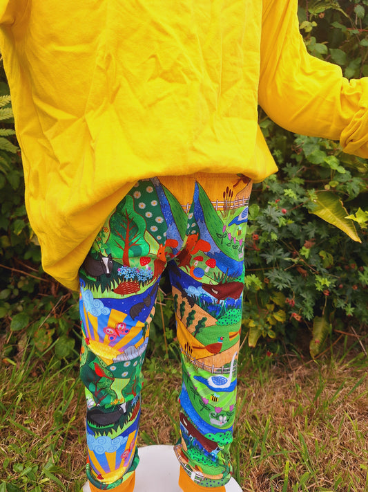 Wildlife print childrens leggings