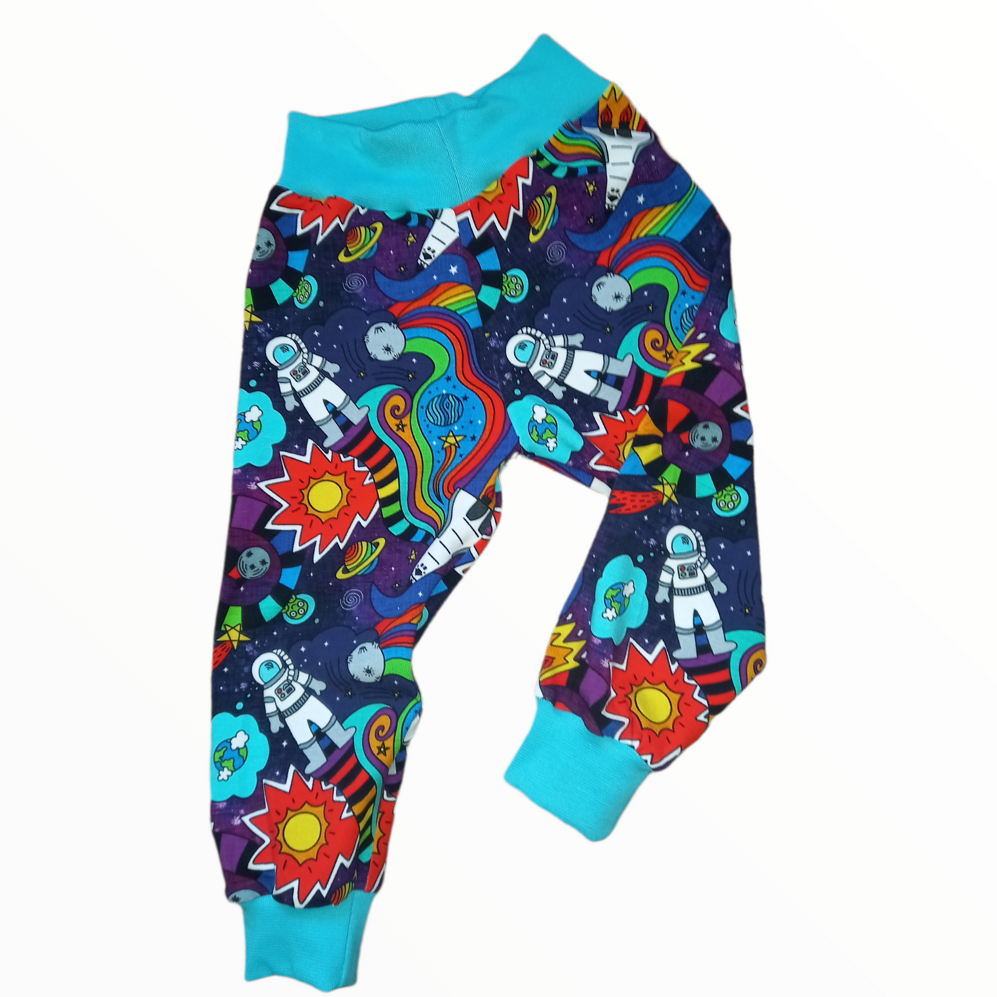 Space Adventure relaxed fit childrens trousers - Wifflepigs Colourful Clothing