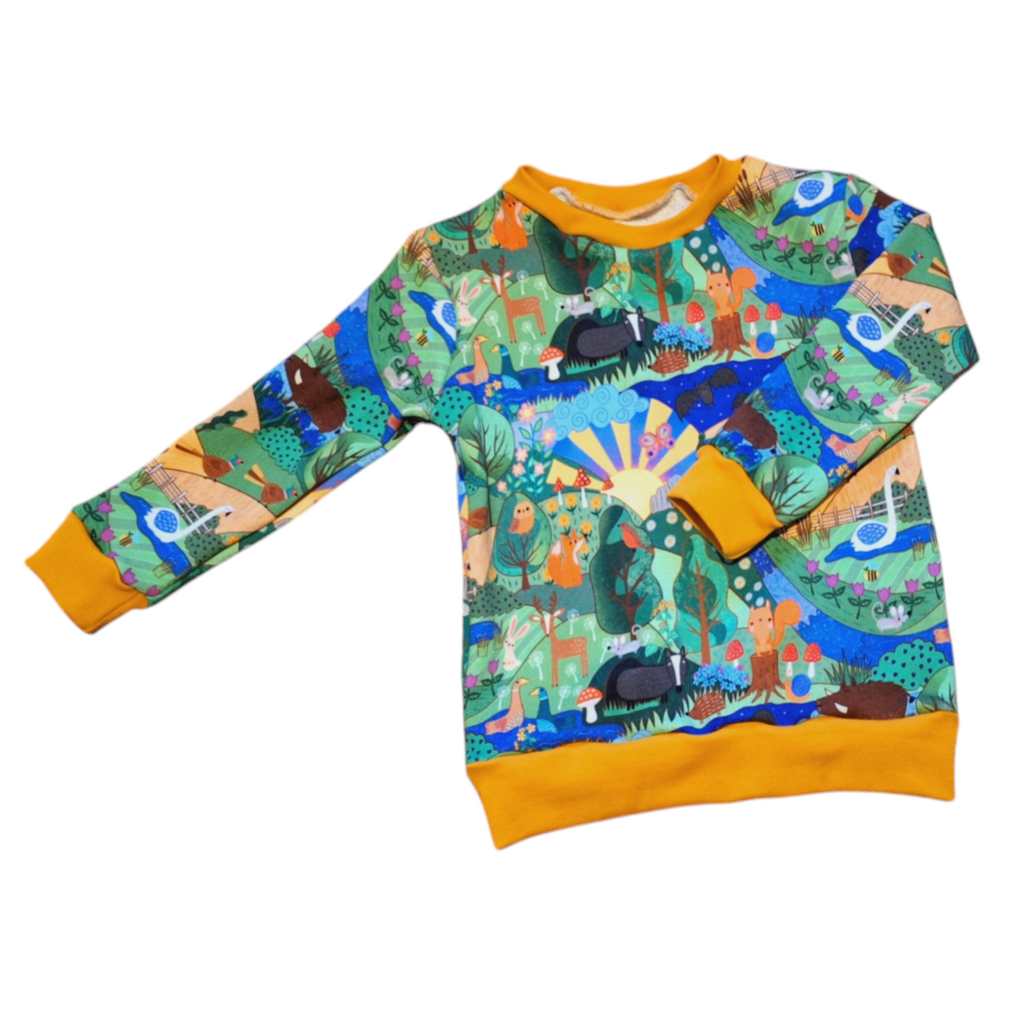 Childrens jumper featuring British Wildlife