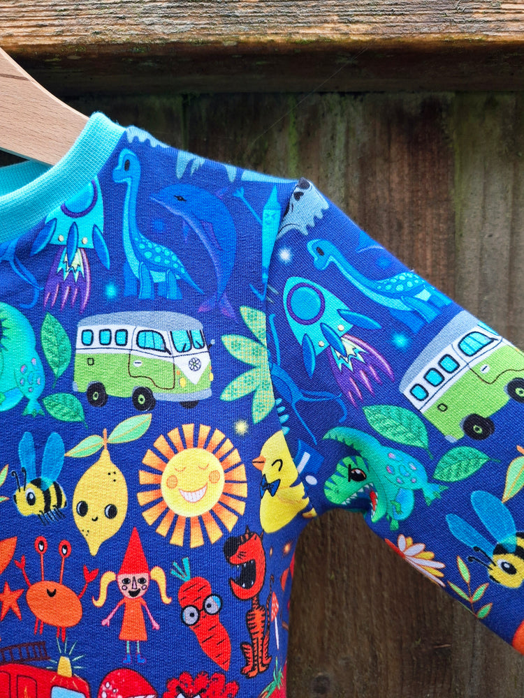 Brightly coloured childrens jumpers 