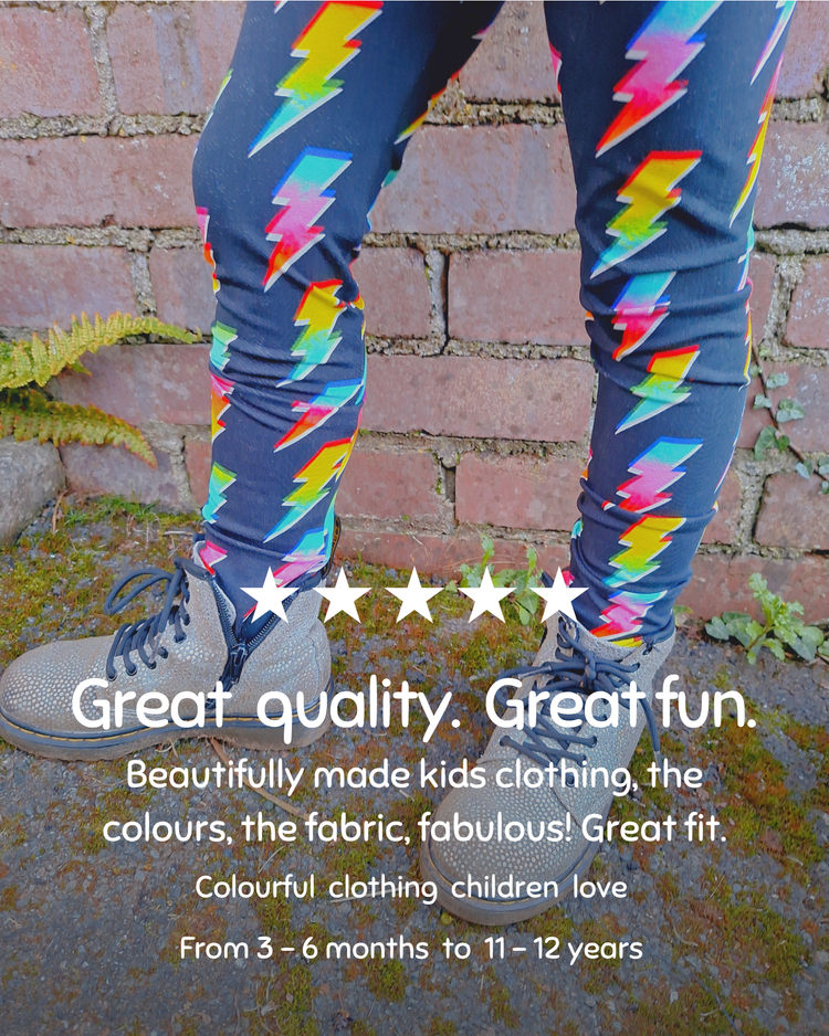 bright colourful children's leggings