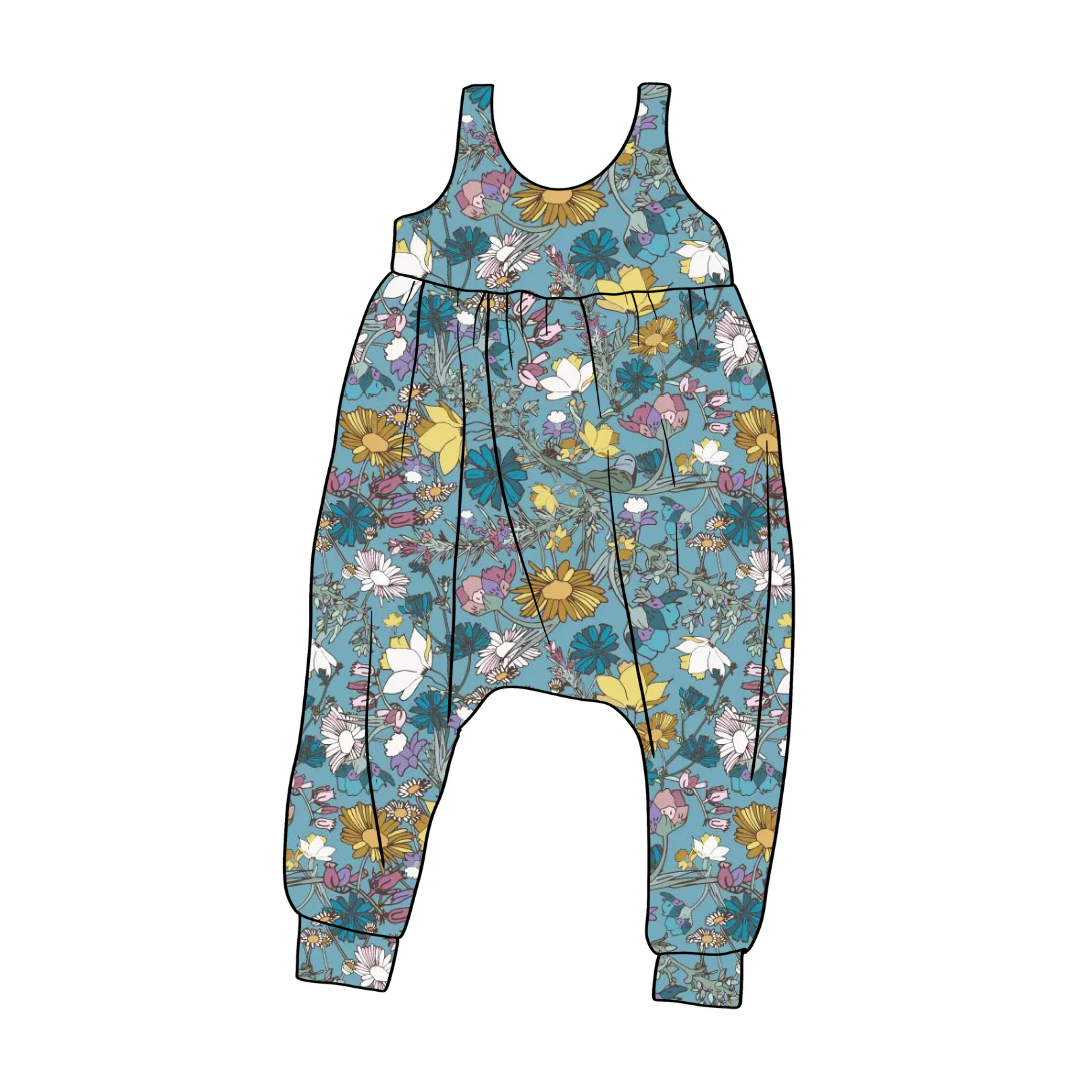 Spring Flowers Bubble Romper