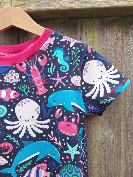 Sea Creatures Twirly Swirly Dress