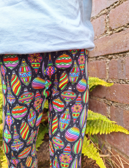 Retro Bauble cuffed leggings