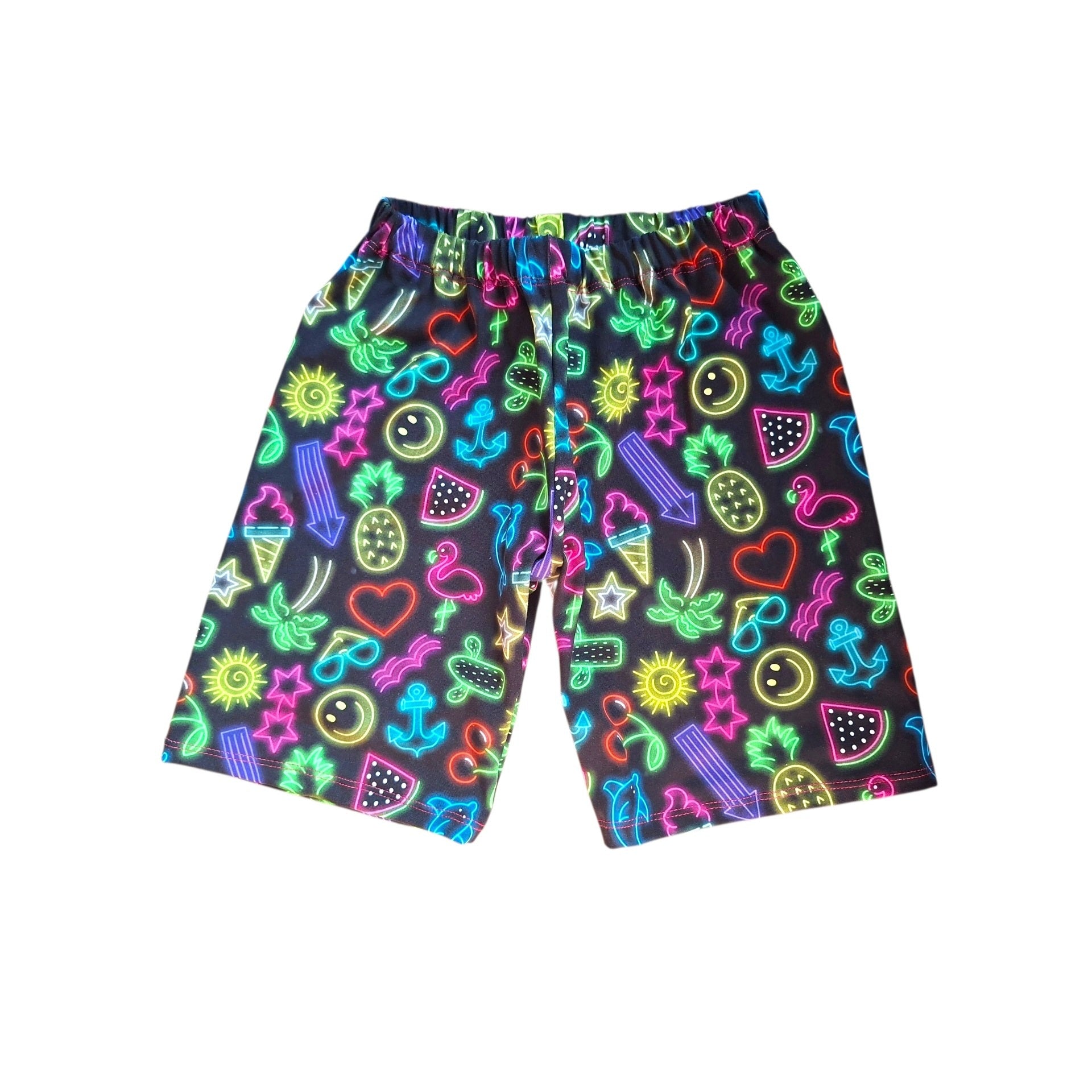 Colourful children's shorts on a white background