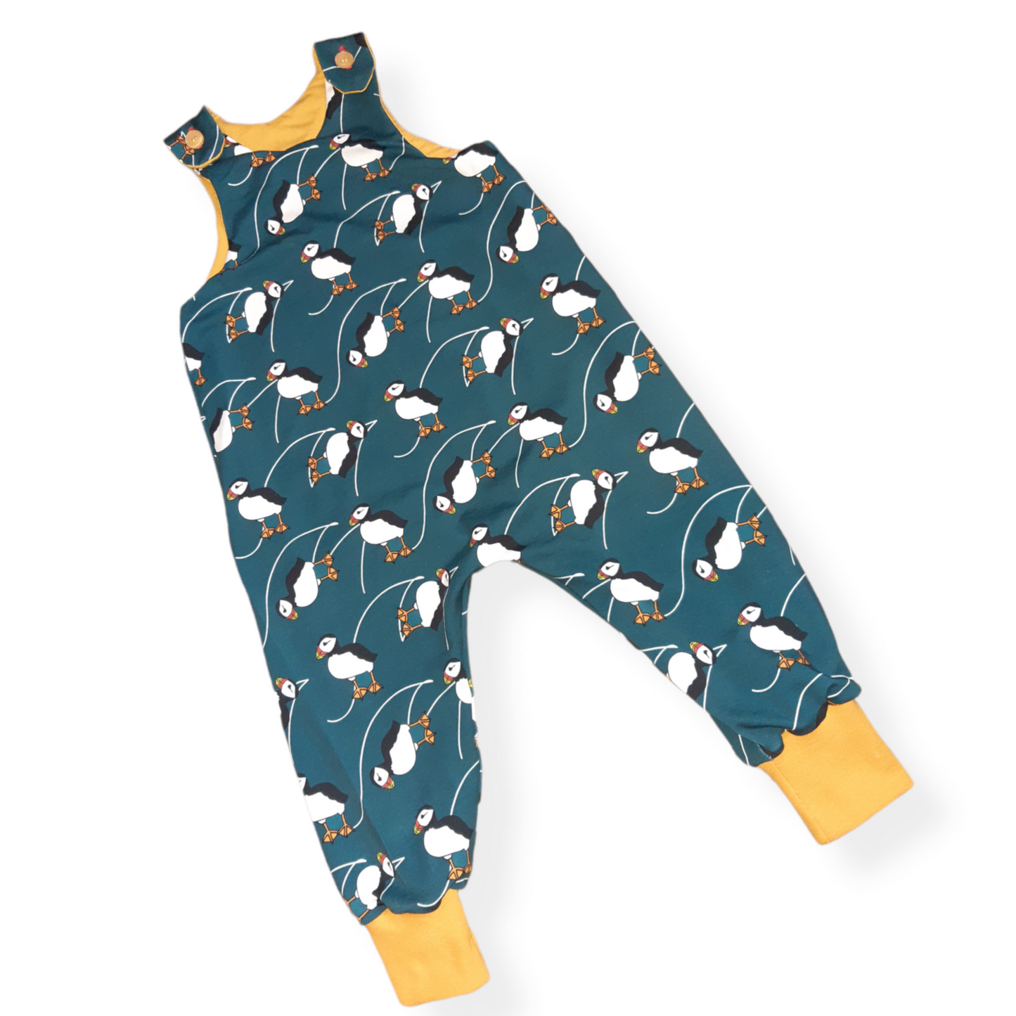 Puffins Dungarees - Wifflepigs Colourful Clothing 