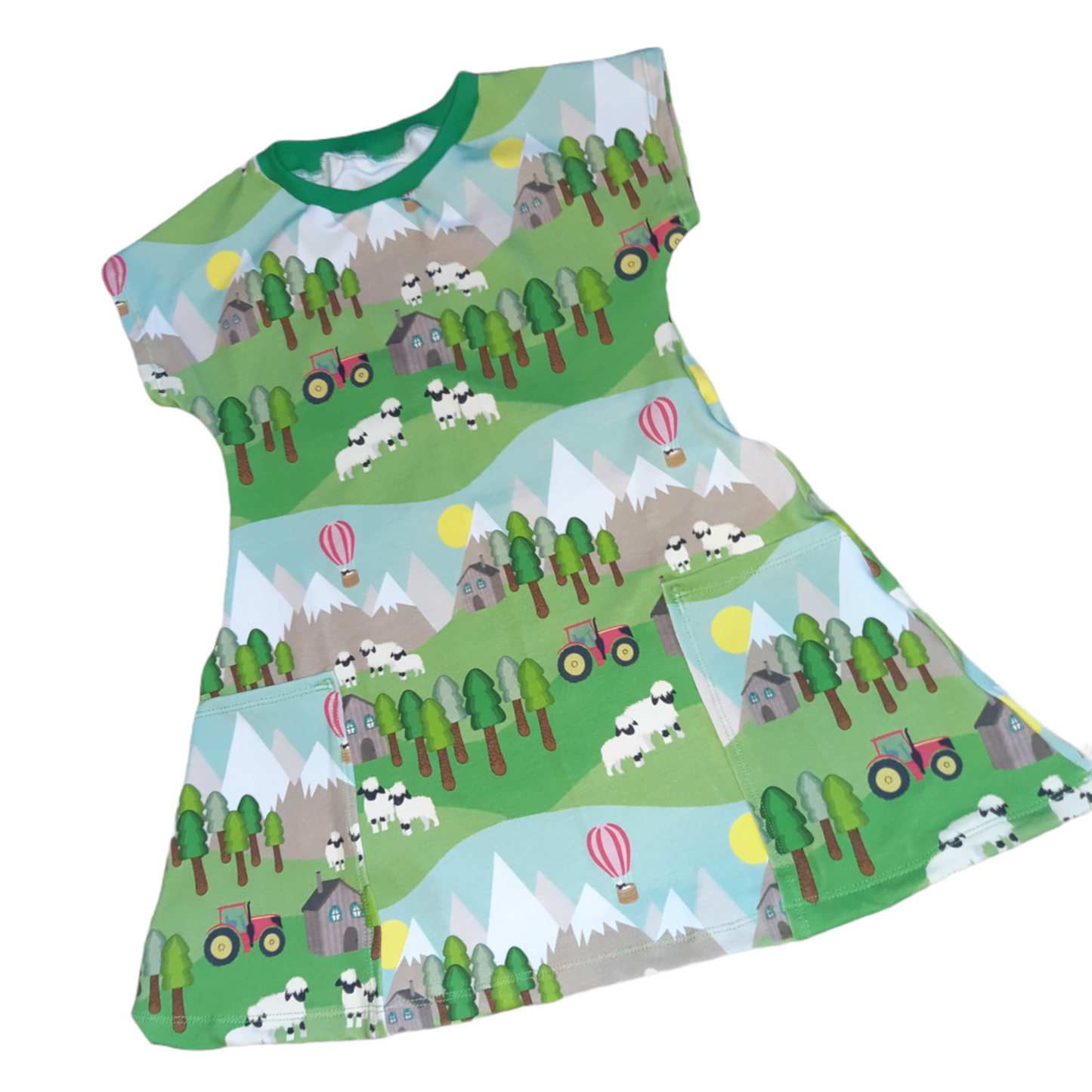 Fluffy Sheep Pocket Dress - Wifflepigs Colourful Clothing 