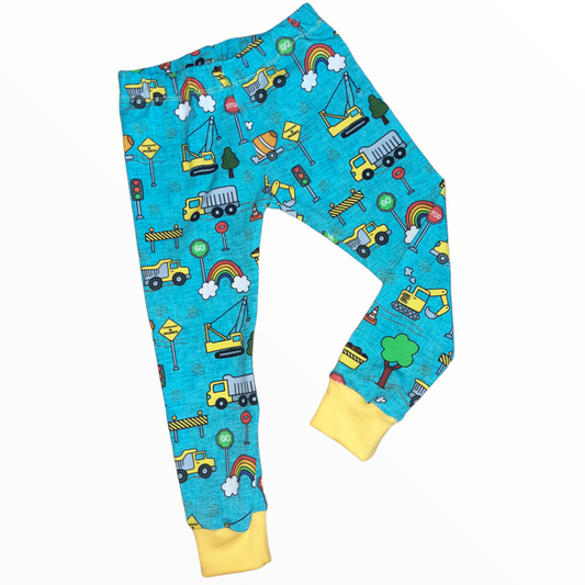 Construction Cuffed Leggings - Wifflepigs Colourful Clothing 