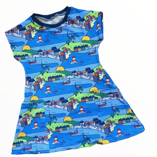 Little Fishing Village Pocket Dress
