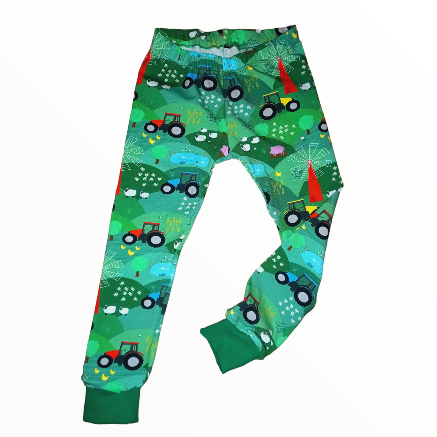 Tractor Work Cuffed Leggings - Wifflepigs Colourful Clothing 