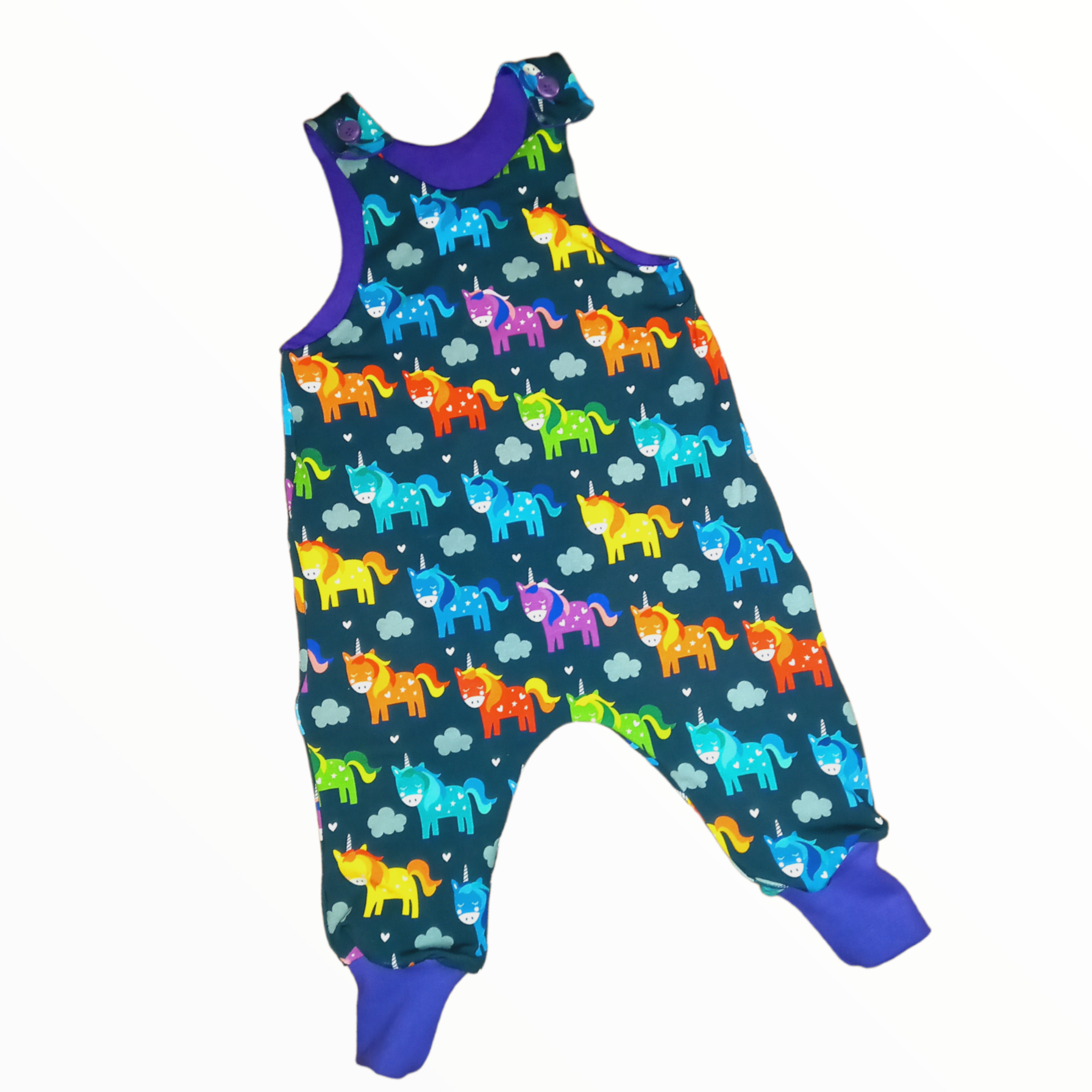 Unicorn Dungarees - Wifflepigs Colourful Clothing 