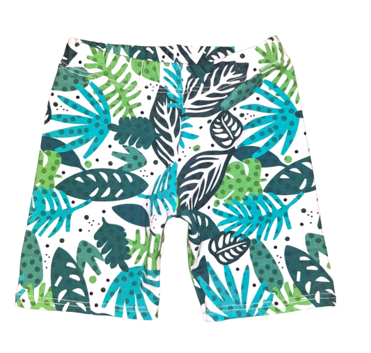 Tropical Leaves Shorts - Wifflepigs Colourful Clothing 