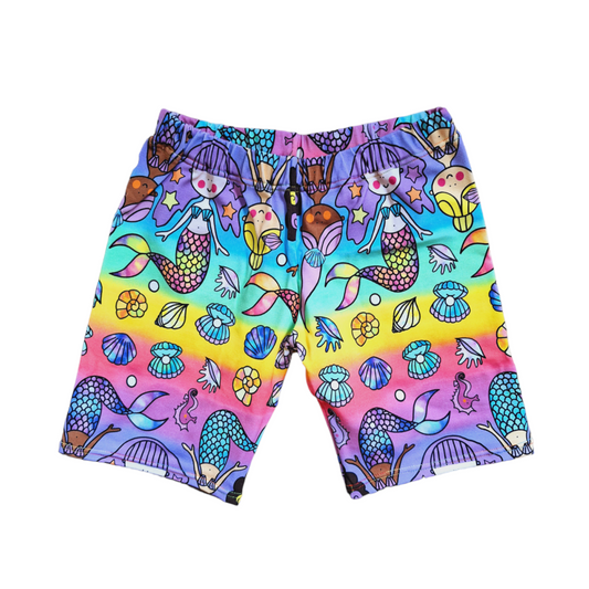 Mermaid Shorts - Wifflepigs Colourful Clothing 