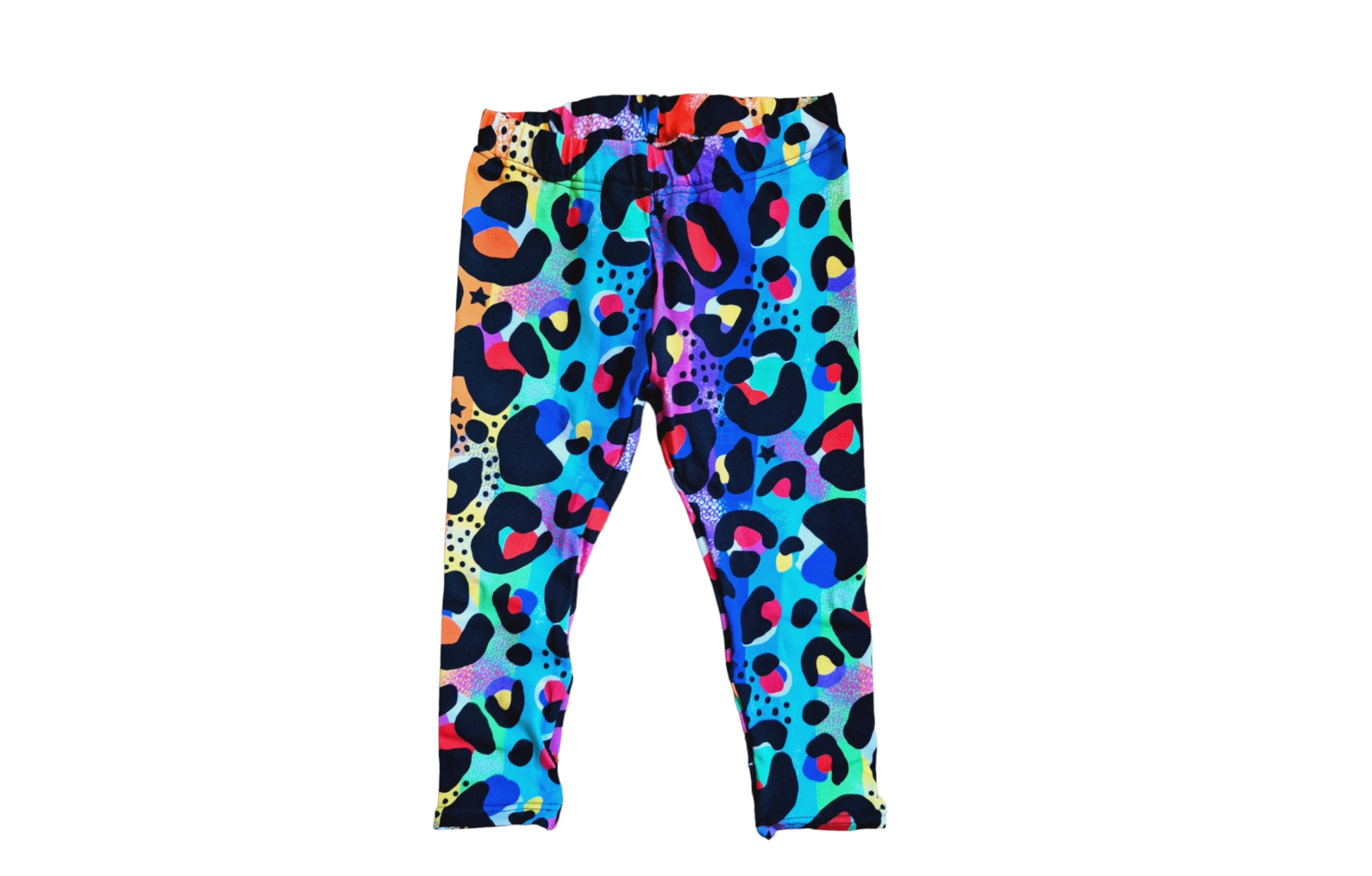 Carnival Leopard Print Hemmed Leggings - Wifflepigs Colourful Clothing 