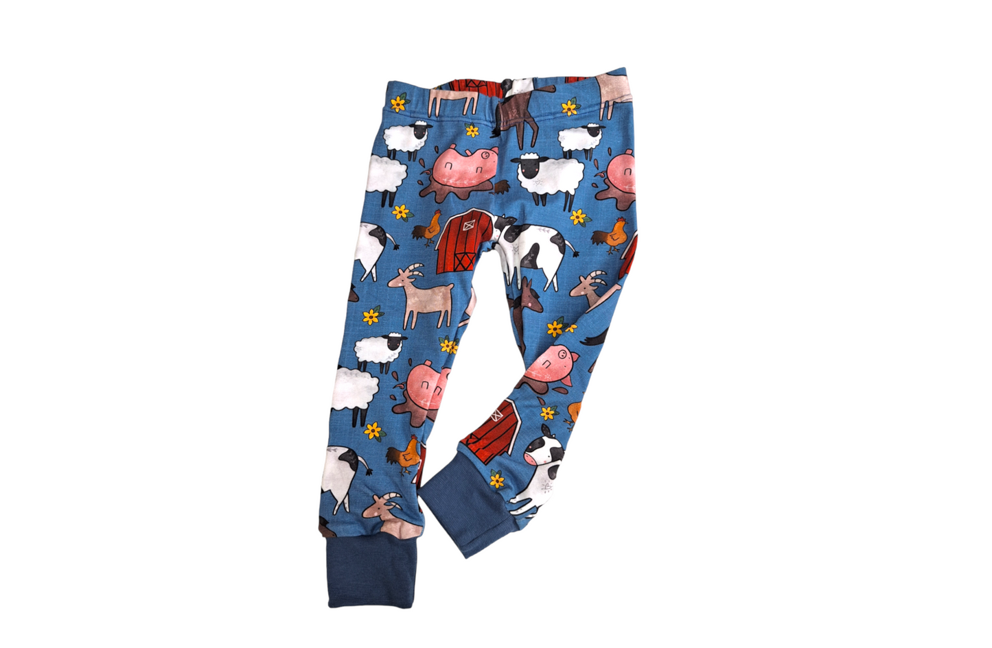 Farmyard Cuffed Leggings - Wifflepigs Colourful Clothing 