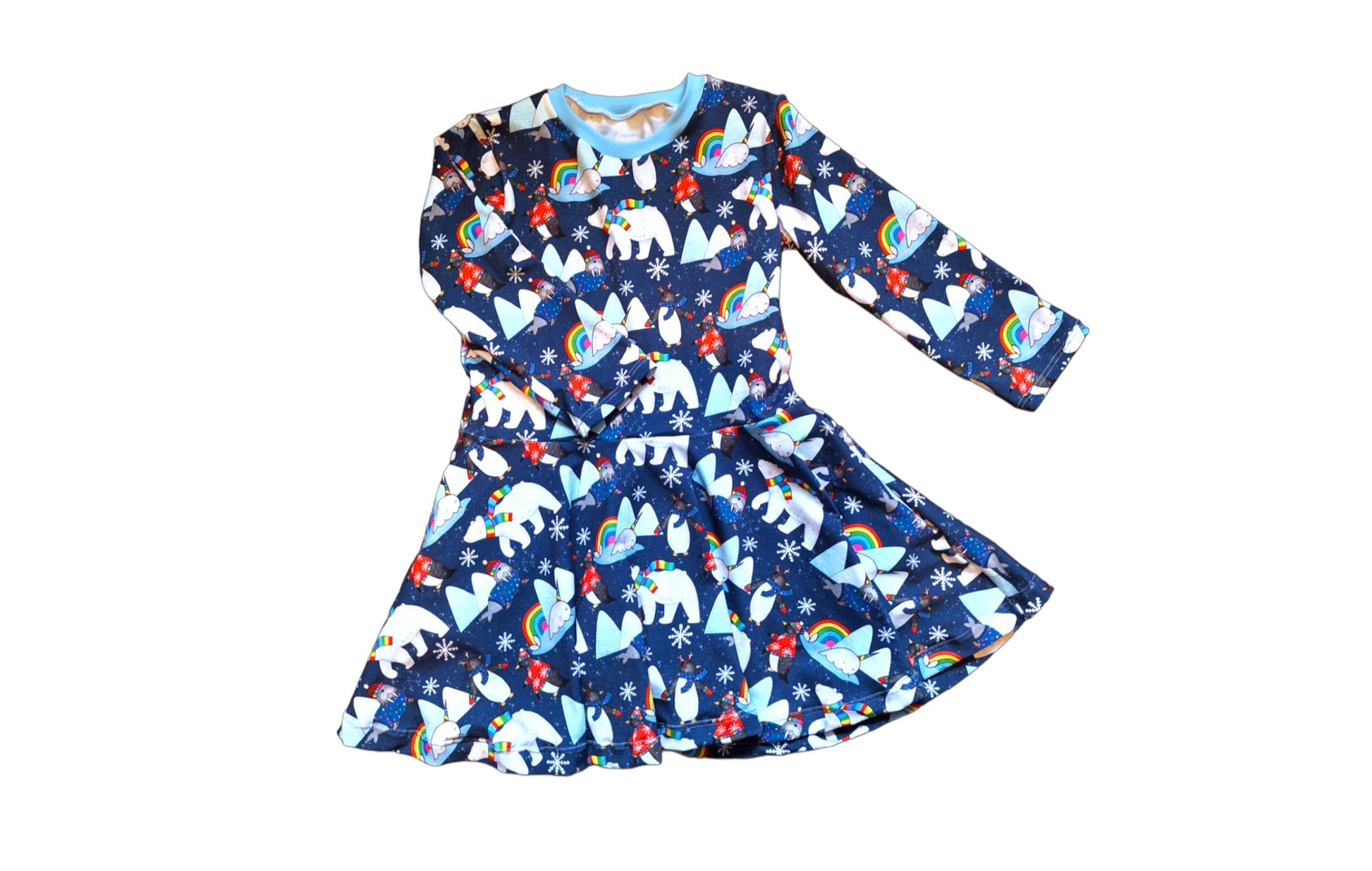 Polar Pals Twirly Swirly Dress - Wifflepigs Colourful Clothing 