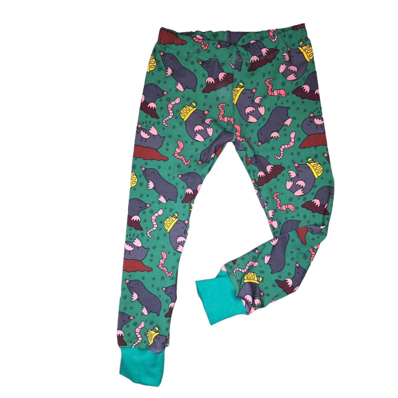 Mole Hole Cuffed Leggings - Wifflepigs Colourful Clothing 