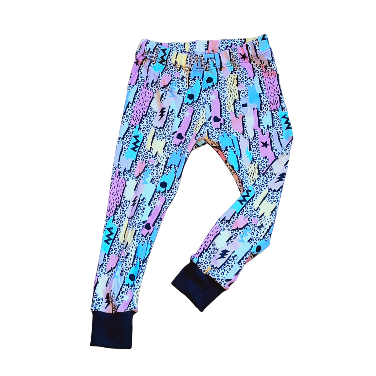 Pastel Dash Cuffed Leggings - Wifflepigs Colourful Clothing 