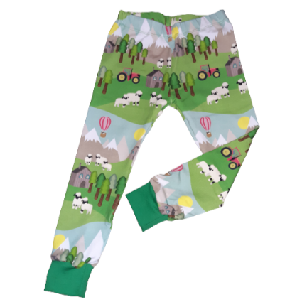 Fluffy Sheep Cuffed Leggings - Wifflepigs Colourful Clothing 