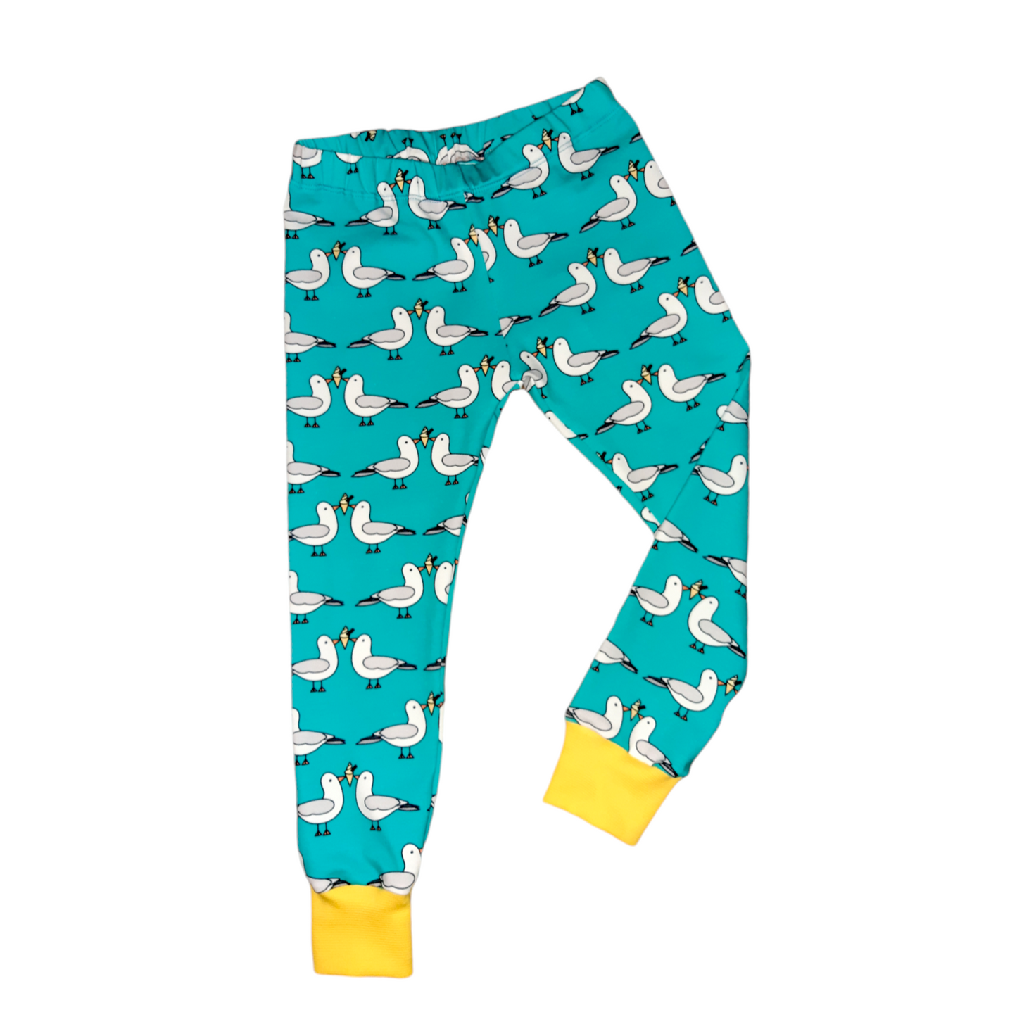 Summer Seagulls Cuffed Leggings