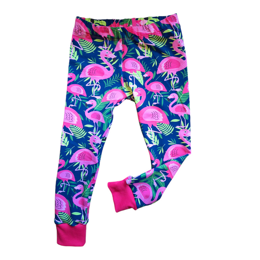 Flamingo cuffed leggings