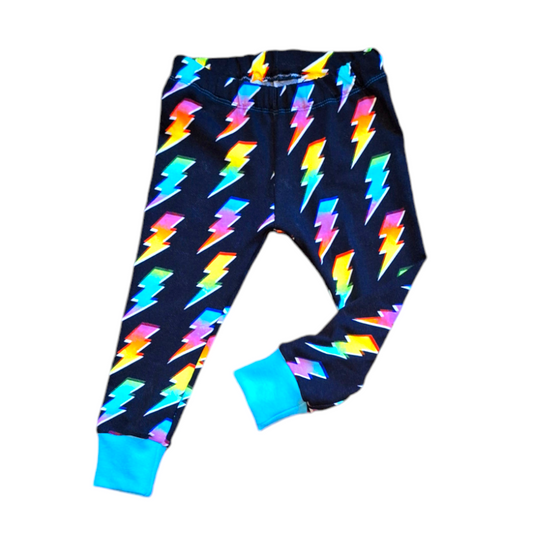 Bright Bolts cuffed leggings