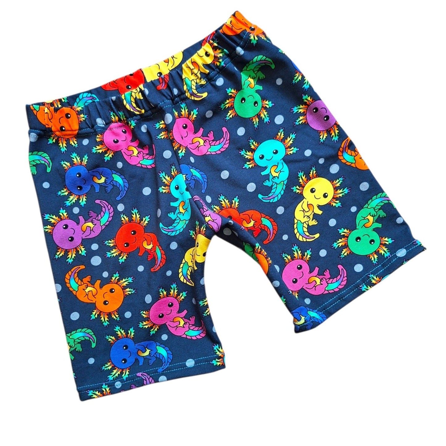 Rainbow Axolotl Print Children's Shorts