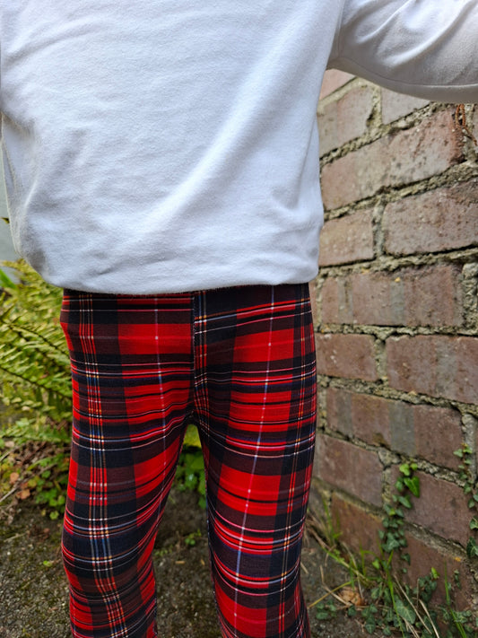 Christmas Tartan Cuffed Leggings