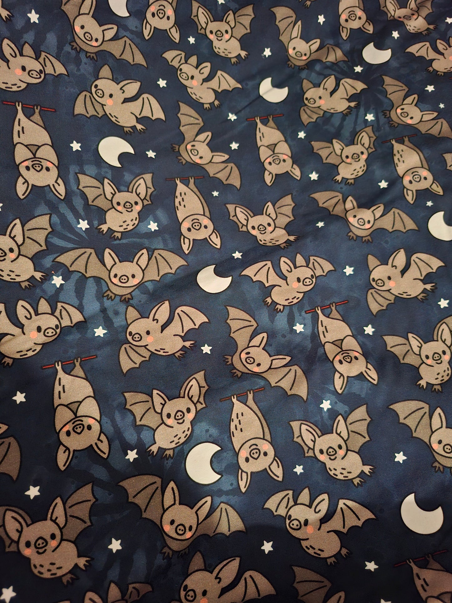 Bat Print Relaxed Fit Children's Trousers
