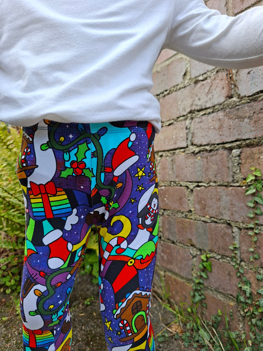 Christmas Cuffed Leggings