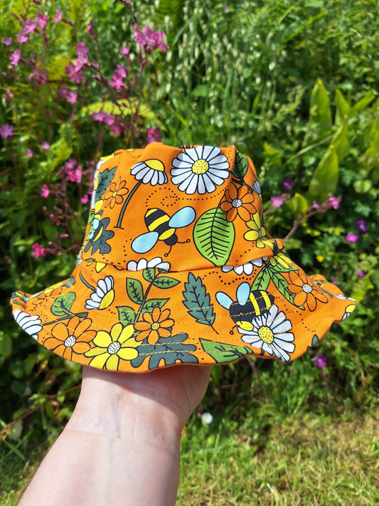 Retro Bees Sun Hat