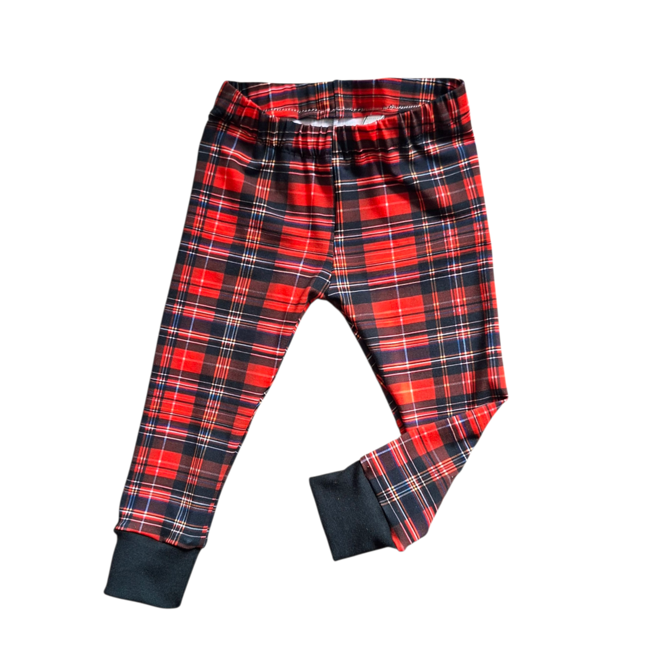Christmas Tartan Cuffed Leggings